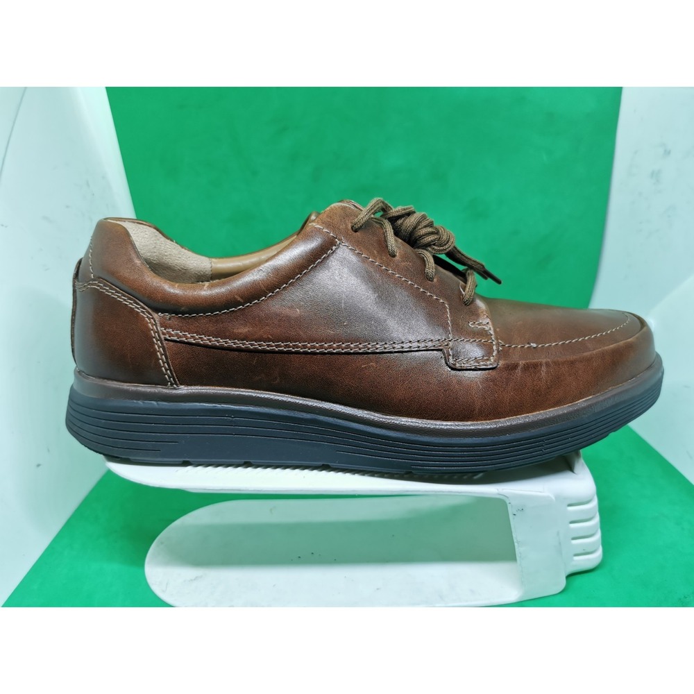 Mens Clarks Unstructured Un Abode Ease Leather Casual Lace Up Shoes Size 11.5 M - Picture 5 of 16